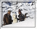 Alpy, Film, Zima Dziecko, Pirenejski pies górski, Bella i Sebastian, Góry, Mężczyzna